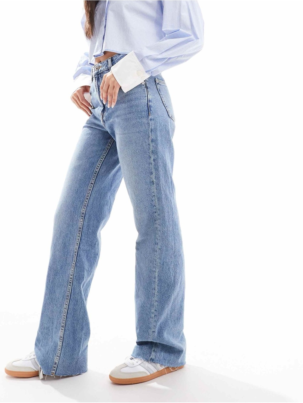 ASOS Light Blue Wide Leg High-Rise Jeans